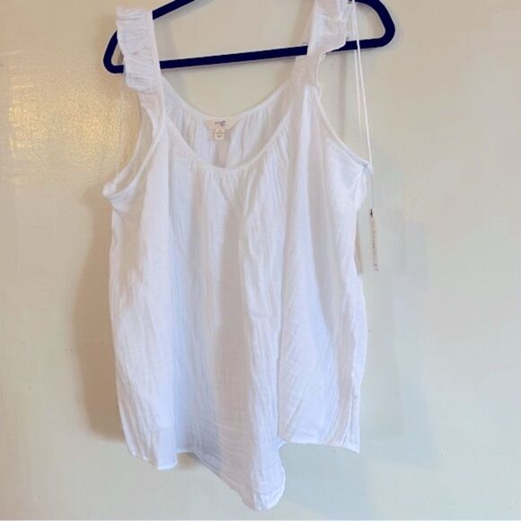 Terra & Sky White Sleeveless Top 100% Cotton Sz 2X Gorgeous NWT - Picture 1 of 5